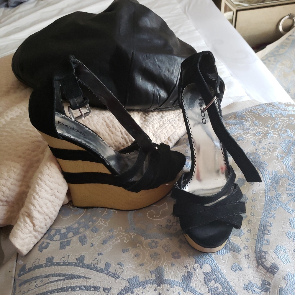 Bebe Wedge Sandals 10
